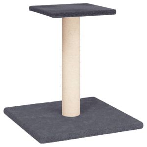 vidaXL &Scaron;krabadlo pro kočky s plo&scaron;inou tmavě &scaron;ed&eacute; 38 cm