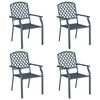 vidaXL Zahradn&iacute; křeslo 4 pcs Antracit 56 x 65 x 89 cm Ocel
