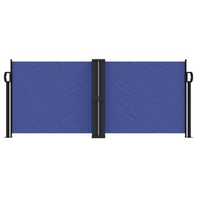 vidaXL Zatahovací boční markýza modrá 100 x 600 cm