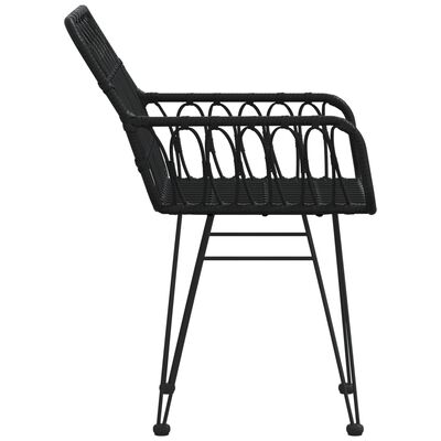 vidaXL Zahradní židle 2 ks s područkami černé 56 x 64 x 80 cm PE ratan
