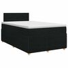 vidaXL Postel boxspring s matrac&iacute; s čelo Čern&aacute; 120 x 190 cm Textil
