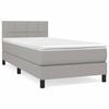vidaXL Box spring postel s matrac&iacute; světle &scaron;ed&aacute; 90x200 cm textil