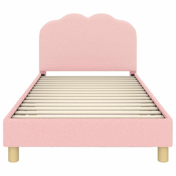 vidaXL R&aacute;m postele pro děti s čelem Růžov&aacute; 80 x 200 cm Ovč&iacute; l&aacute;tka