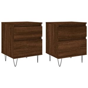 vidaXL Nočn&iacute; stolky 2 ks hněd&yacute; dub 40 x 35 x 50 cm kompozitn&iacute; dřevo