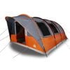 vidaXL Kempingov&yacute; stan tunel pro 5 osob &scaron;ed&yacute; a oranžov&yacute; nepromokav&yacute;