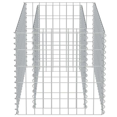 vidaXL Gabionový vyvýšený záhon pozinkovaná ocel 90 x 50 x 50 cm