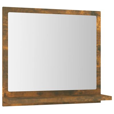 vidaXL Koupelnové zrcadlo kouřový dub 40x10,5x37 cm kompozitní dřevo