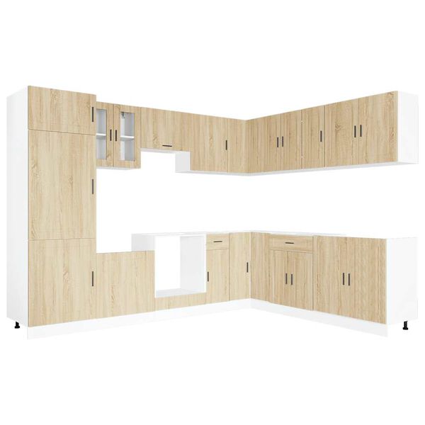 vidaXL 14d&iacute;ln&aacute; sada kuchyňsk&yacute;ch skř&iacute;něk "Porto" dub sonoma kompozit