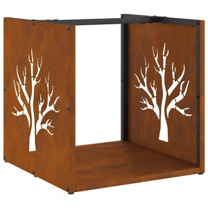 vidaXL Stojan na palivové dřevo 40x40x40 cm povětrnostně odolná ocel