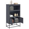 vidaXL Skříň highboard antracitová 68,5 x 38,5 x 123,5 cm ocel