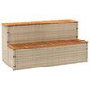 vidaXL Obruby k v&iacute;řivce b&eacute;žov&aacute; 100x50x50,5 cm polyratan a ak&aacute;ciov&eacute;