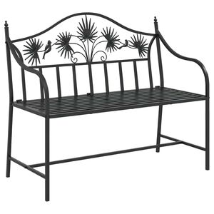 vidaXL Zahradn&iacute; lavice Čern&aacute; 104 x 52,5 x 89 cm Ocel