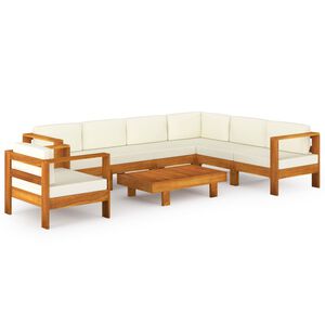 vidaXL 8d&iacute;ln&aacute; zahradn&iacute; sedac&iacute; souprava s pol&scaron;t&aacute;ři 100 x 60 cm ak&aacute;ciov&eacute; dřevo