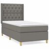 vidaXL Box spring postel s matrac&iacute; tmavě &scaron;ed&aacute; 80 x 200 cm textil