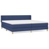 vidaXL Box spring postel s matrac&iacute; modr&aacute; 200x200 cm textil