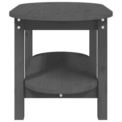 vidaXL Konferenční stolek šedý 80 x 45 x 45 cm masivní borové dřevo