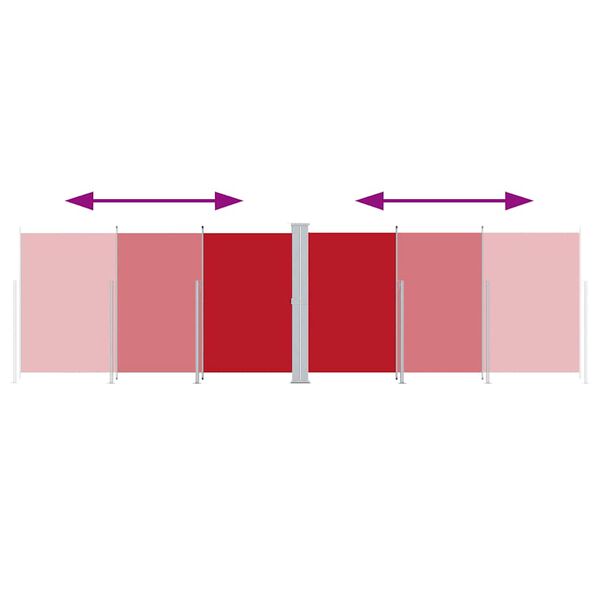 vidaXL Zatahovac&iacute; bočn&iacute; mark&yacute;za červen&aacute; 220 x 600 cm