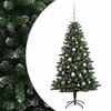 vidaXL Uměl&yacute; v&aacute;nočn&iacute; stromek s baňkami 150 cm 150 LED Tepl&aacute; b&iacute;l&aacute;
