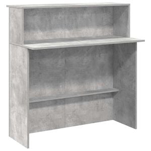 vidaXL Recepčn&iacute; stůl betonově &scaron;ed&yacute; 100x50x103,5 cm kompozitn&iacute; dřevo
