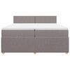 vidaXL Box spring postel s matrac&iacute; taupe 200x200 cm textil