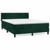 vidaXL Box spring postel s matrac&iacute; tmavě zelen&aacute; 140x200 cm samet