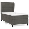 vidaXL Box spring postel s matrac&iacute; tmavě &scaron;ed&aacute; 90x200 cm samet