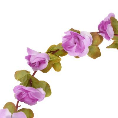 vidaXL Umělé květinové girlandy 6 ks světle fialové 250 cm