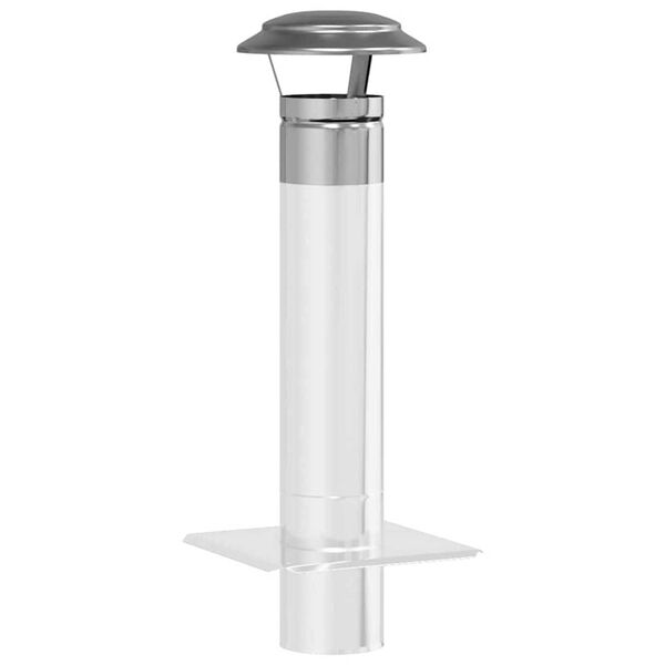 vidaXL Deštníkový kryt na komín Stříbrná 20 x 20 x 18 cm Nerezová ocel