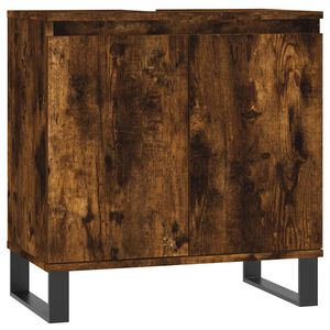 vidaXL Koupelnov&aacute; skř&iacute;ňka kouřov&yacute; dub 58 x 33 x 60 cm kompozitn&iacute; dřevo