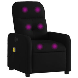vidaXL Mas&aacute;žn&iacute; polohovac&iacute; křeslo čern&eacute; textil