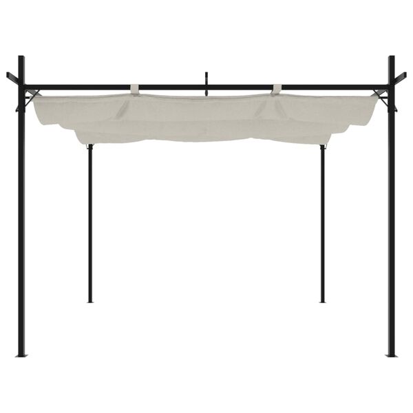 vidaXL Pergola se zatahovac&iacute; střechou kr&eacute;mov&aacute; 295 x 292 x 230 cm