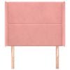 vidaXL Čelo postele typu u&scaron;&aacute;k růžov&eacute; 93x16x118/128 cm samet
