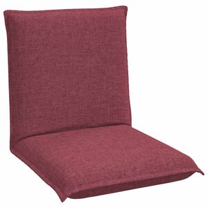 vidaXL Nastaviteln&aacute; podlahov&aacute; židle V&iacute;no Červen&eacute; Textil