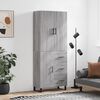vidaXL Skříň highboard šedá sonoma 69,5 x 34 x 180 cm kompozitní dřevo