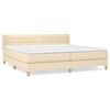 vidaXL Box spring postel s matrac&iacute; kr&eacute;mov&aacute; 200x200 cm textil