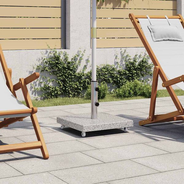 vidaXL Stojan na slunečn&iacute;k žulov&yacute; 30 kg čtvercov&yacute; &scaron;ed&yacute;