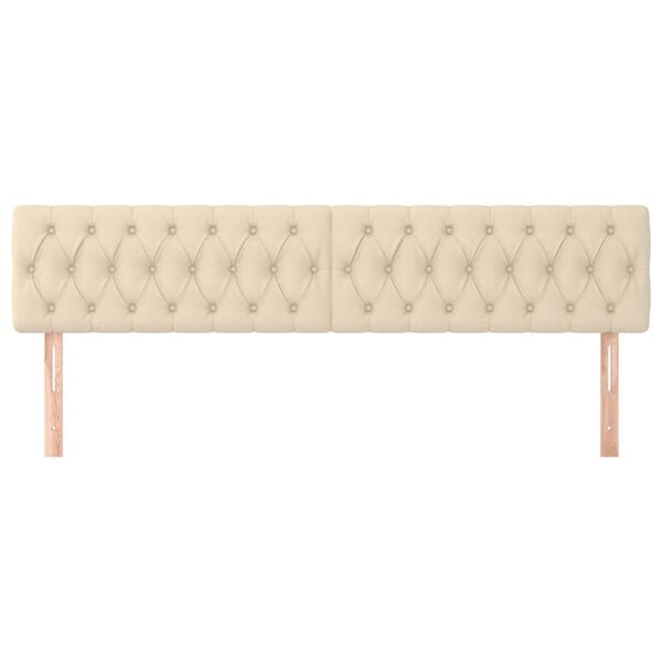 vidaXL Čela postele kr&eacute;mov&aacute; 180x7x78/88 cm l&aacute;tka