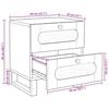 vidaXL Nočn&iacute; skř&iacute;ňka se z&aacute;suvkou 2 pcs Př&iacute;rodn&iacute; 40 x 33 x 46 cm