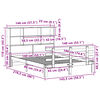 vidaXL Postel s knihovnou bez matrace b&iacute;l&aacute; 140x190 cm masivn&iacute; borovice