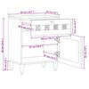 vidaXL Nočn&iacute; skř&iacute;ňka Hněd&aacute; 50 x 33 x 60 cm Masivn&iacute; mangov&eacute; dřevo