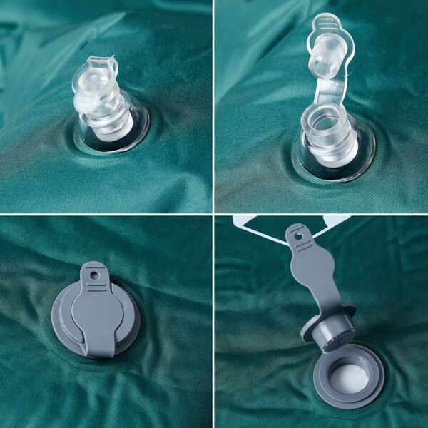 vidaXL Samonafukovac&iacute; kempingov&aacute; matrace s pol&scaron;t&aacute;řem 1 osoba zelen&aacute;