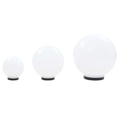 vidaXL Kulovitá LED lampa sada 3 kusů koule 20/30/40 cm PMMA