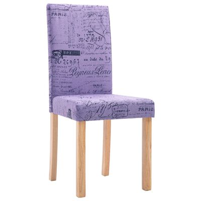 vidaXL Jídelní židle 2 ks fialové textil