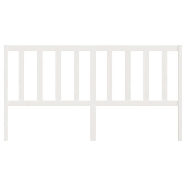 vidaXL Čelo postele b&iacute;l&eacute; 206 x 4 x 100 cm masivn&iacute; borovice