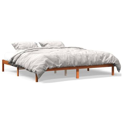 vidaXL Rám postele voskově hnědý 180 x 200 cm masivní borovice