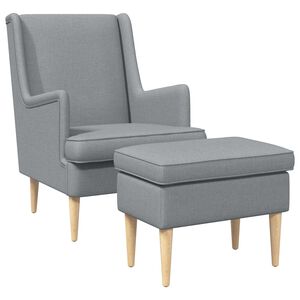 vidaXL Křeslo s podnožkou 2 ks Světle &scaron;ed&aacute; Textil