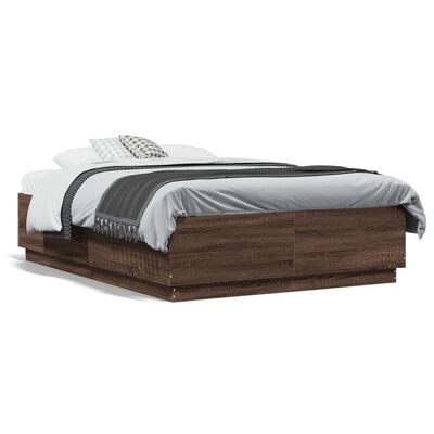 vidaXL Rám postele hnědý dub 120 x 190 cm kompozitní dřevo