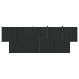 vidaXL Plotov&yacute; panel 9 pcs WPC a hlin&iacute;k Čern&aacute;