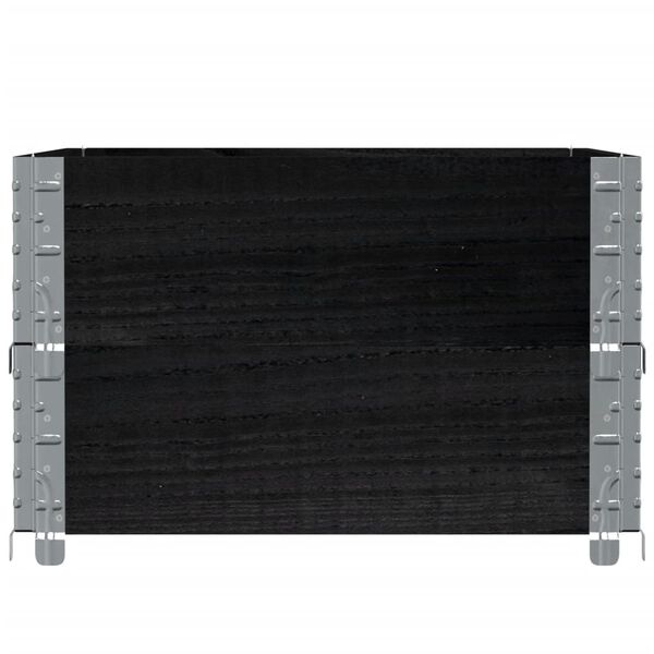 vidaXL Paletové nástavce 2 ks černé 80 x 60 cm masivní borové dřevo
