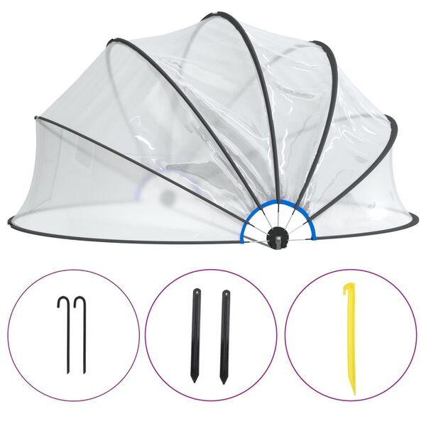 vidaXL Kopule na baz&eacute;n kulat&aacute; 376 x 188 cm PVC